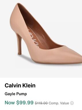 NEW Calvin Klein Gayle Pump in Nude
